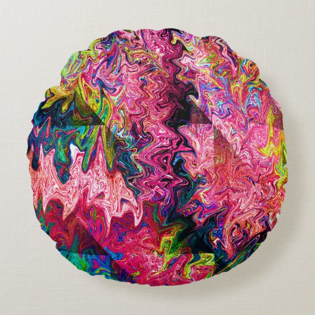 Swirlin' Squigglies..... Round Cushion (Front)