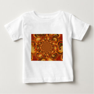 Swirling Abstract  orange, brown, and green tones  Baby T-Shirt