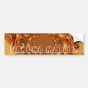 Swirling Abstract  orange, brown, and green tones  Bumper Sticker