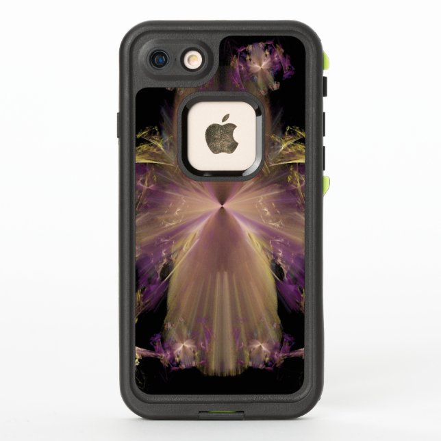 Swirling Abstract Purple and Yellow LifeProof iPhone Case (Back)