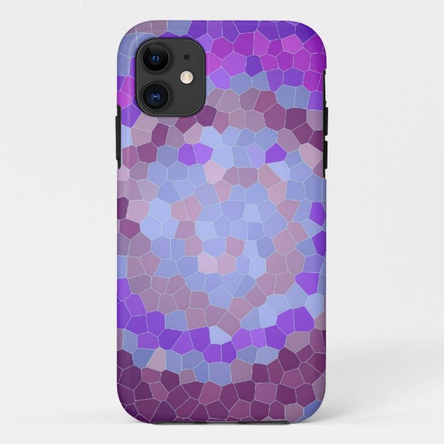 Swirling Abstract Purple Mosaic Case-Mate iPhone Case (Back)