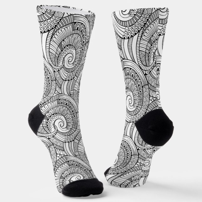 Swirling Abstract  Socks (Angled)
