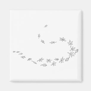 Swirling Autumn Leaves Magnet