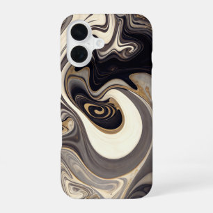 Swirling Black iPhone 16 Case