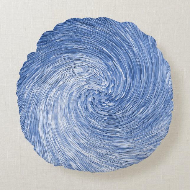 Swirling Blue....... Round Cushion (Front)