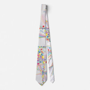 Swirling bubbles in multi-colours pattern tie