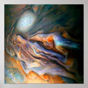 Swirling Clouds Jupiter North Temperate Belt Poster