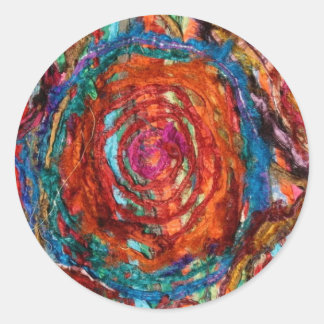 Swirling Colour Classic Round Sticker