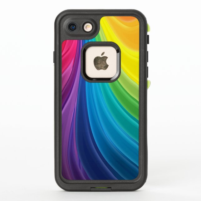 Swirling Colourful Rainbow LifeProof iPhone Case (Back)