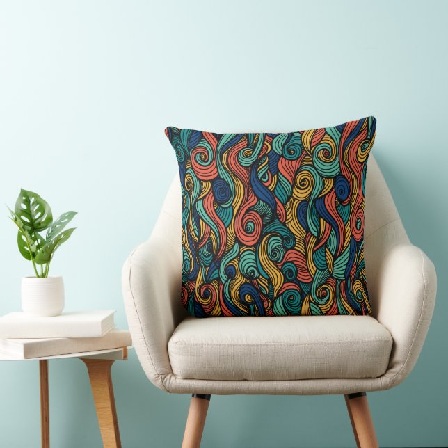 Swirling colours – dynamism for your home cushion (Chair)