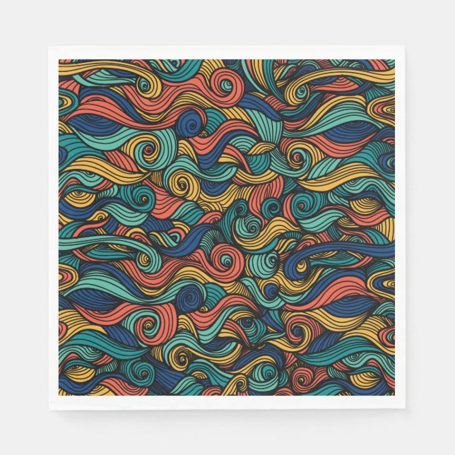 Swirling colours – dynamism for your home  napkin (Front)
