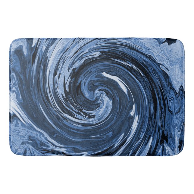Swirling Curling wave.... Bath Mat (Front)