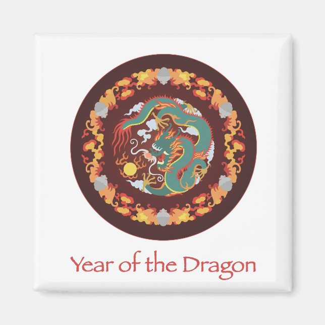 Swirling Dragon Magnet (Front)
