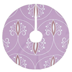 Swirling Elegance: Vintage Geometric Brushed Polyester Tree Skirt