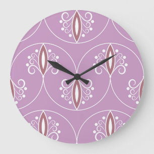 Swirling Elegance: Vintage Geometric Large Clock