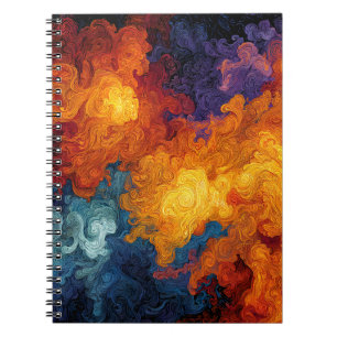Swirling Elemental Nebula Abstract Notebook