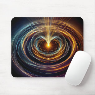 Swirling Energy Light Waves Mouse Pad