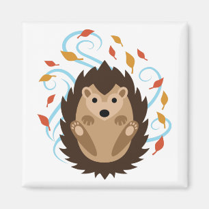 Swirling Fall Hedgehog Magnet