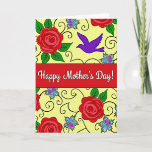 Swirling Floral Pattern Card