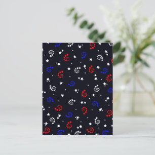 Swirling Fourth of July Stars - July 4th Postcard