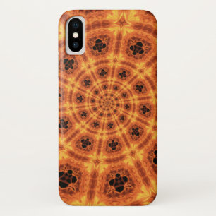 Swirling Gold Clover Pattern iPhone X Case