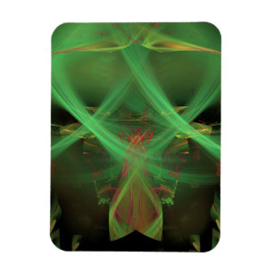 Swirling Green Abstract Magnet