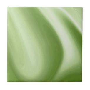 Swirling Green Ceramic Tile
