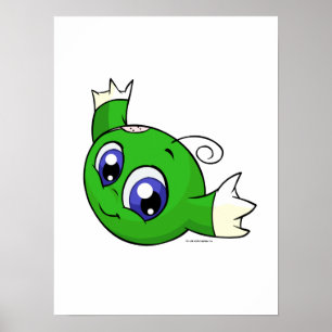 Swirling green kiko poster