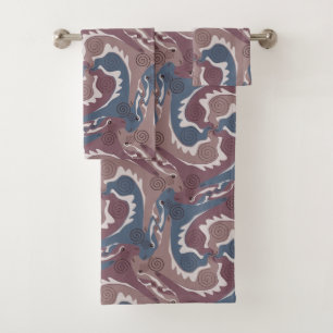 Swirling Hares 7 Bathroom Towel Set