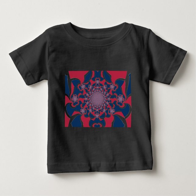 Swirling Kaleidoscope Art Print Baby T-Shirt (Front)