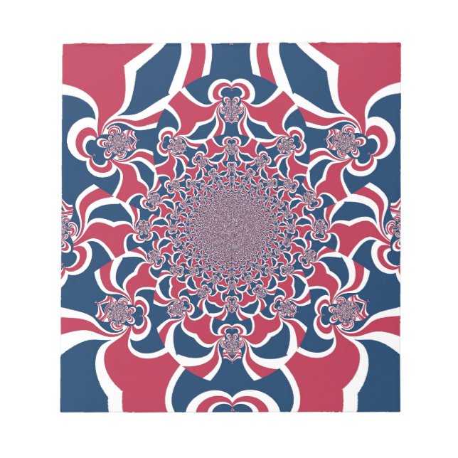 Swirling Kaleidoscope Art Print Notepad (Front)