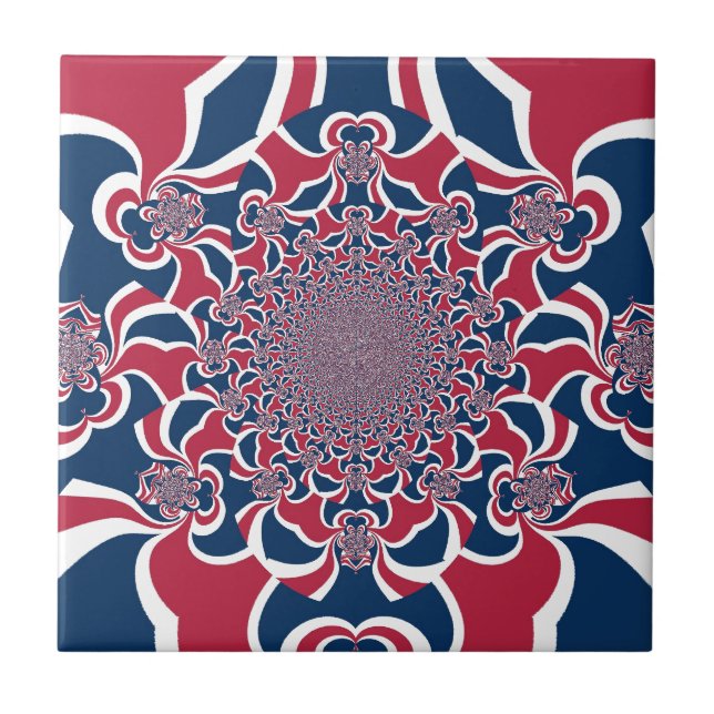 Swirling Kaleidoscope Art Print Tile (Front)