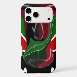 Swirling Kenyan Flag: A Modern Motif Art