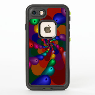 Swirling Metallic Drops of Colour