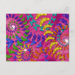 Swirling Moths Postcard