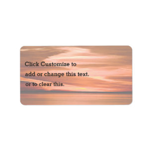 Swirling Orange Sunset On The Water Label