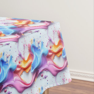 Swirling Paint Pattern Tablecloth