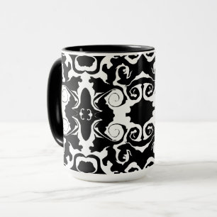 Swirling Pattern in Black and White Mug