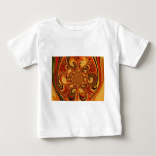 Swirling Pattern  Shades of Orange, Brown, green Baby T-Shirt