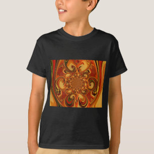 Swirling Pattern: Shades of Orange, Brown & Green T-Shirt