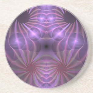Swirling Purple and Pink Coaster
