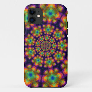 Swirling Purple Green Kaleidoscope Pattern Case-Ma iPhone 11 Case