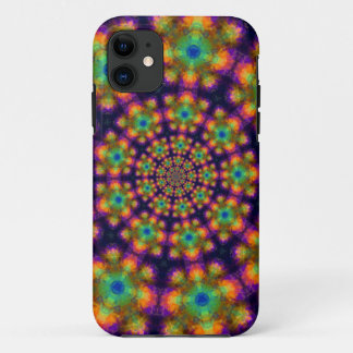 Swirling Purple Green Kaleidoscope Pattern Case-Ma iPhone 11 Case