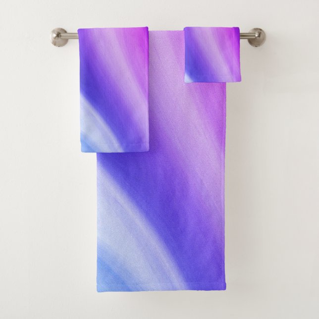 Swirling Purples Bath Towel Set (Insitu)