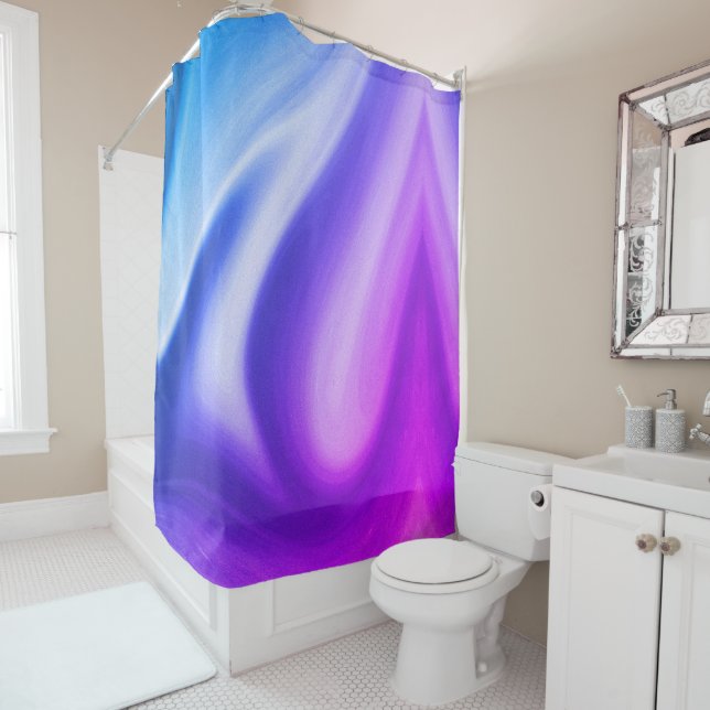 Swirling Purples Shower Curtain (In Situ)