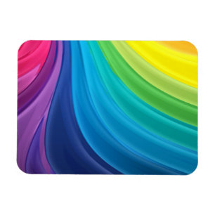 Swirling Rainbow of Paint Magnet