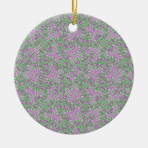 Swirling Rosettes Ceramic Tree Decoration