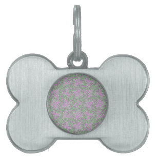 Swirling Rosettes Pet Name Tag