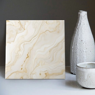 Swirling Sands Serene Soothing Faux Marble Ceramic Tile