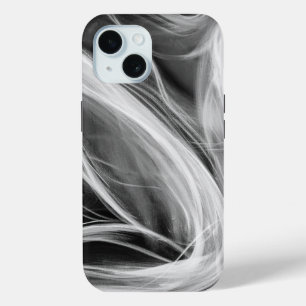 Swirling Smoke On Black iPhone 15 Case
